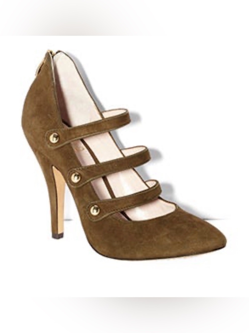 Olive green suede Vince Camuto pumps!